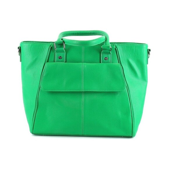 Cato Fashions | Cato Smooth Green Faux Leather Satchel Green Satchel